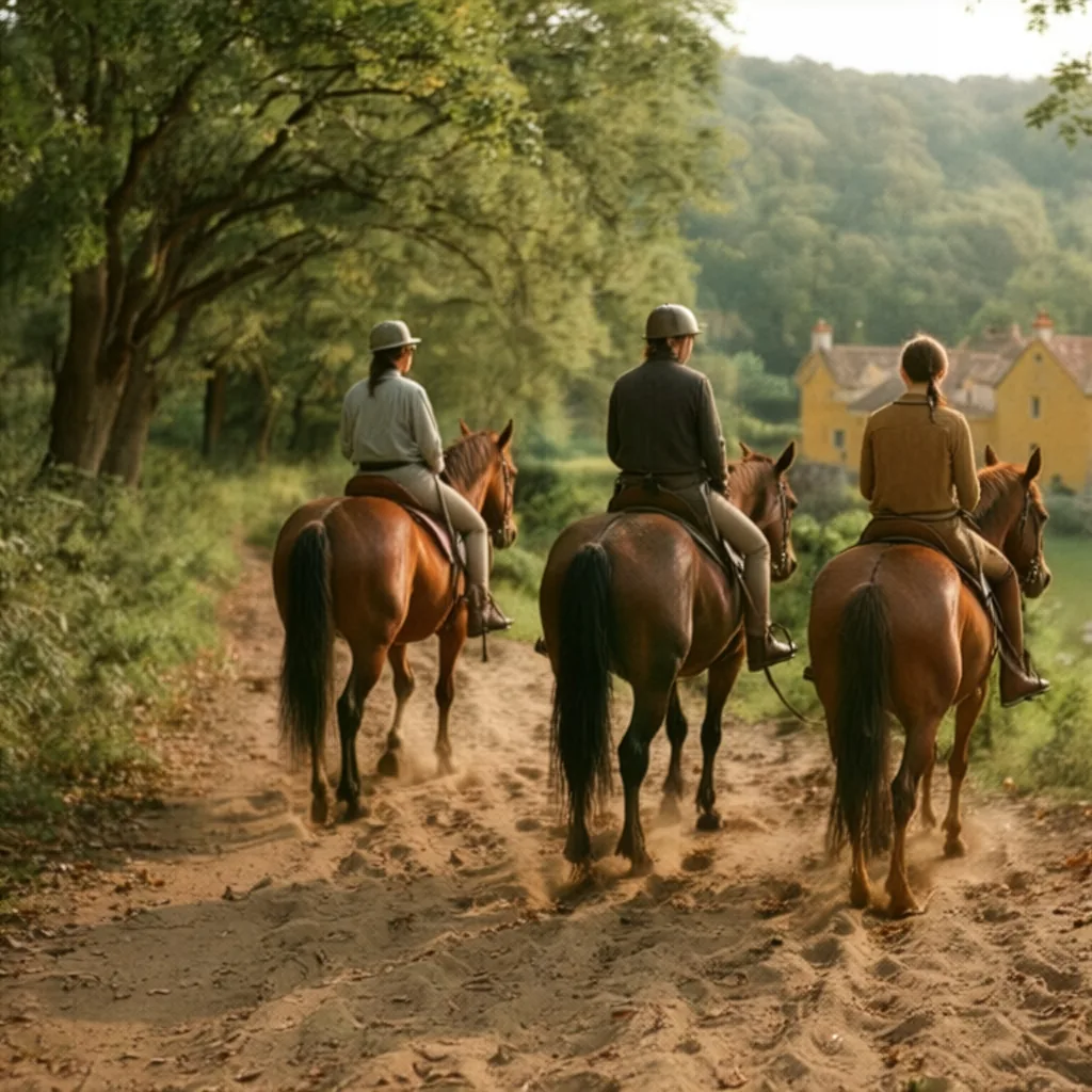 Balade à cheval en Dordogne, autour de Neuvic